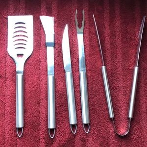 Stainless steel barbecue utensils